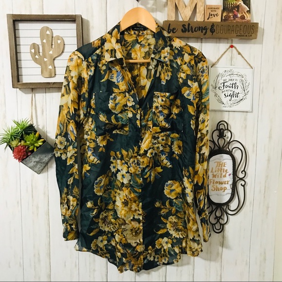 Massimo Dutti Tunic Floral Top Sz 36/26 - Picture 2 of 8